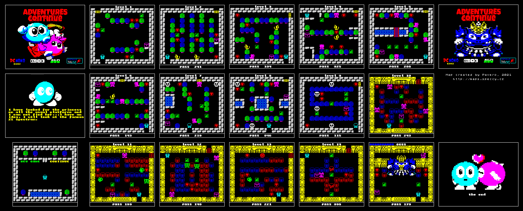 ZX-Spectrum Games - přímé odkazy na mapy