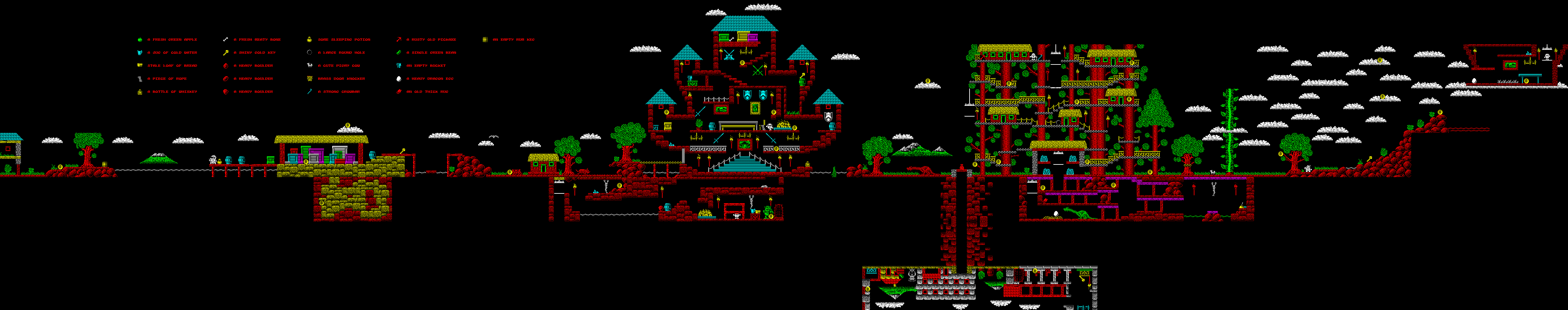Fantasy World Dizzy - Extended Edition 2023 - The Map